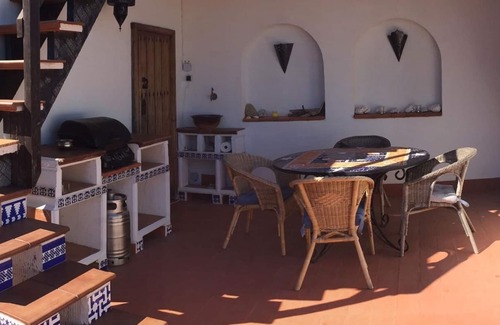 Zahora Villa | Cozy house with beautiful roof terrace and sea view in Zahora. Sleeps 4-6