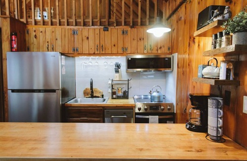 Jay Cabin | Cozy Lake Placid Cabin - King, Hot Tub, Ice Barrel Bath, A/C, near Whiteface