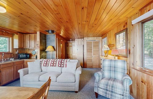 Greenville Cabin | Cozy Lakefront Cottage with Dock, Mountain Views, Peaceful Location