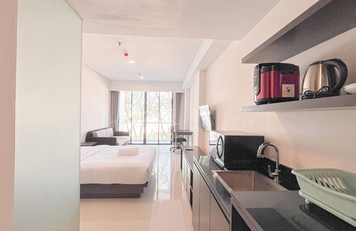 By Pass Ngurah Rai Apartment | Cozy Living Studio (No Kitchen) Apartment at Skales Residence Nusa Dua Bali