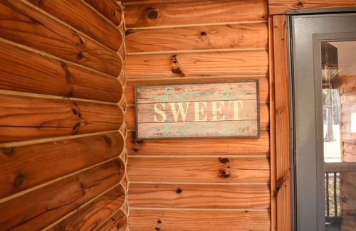 Lowesville House | Cozy log cabin, centrally located with covered storage for an RV/Boat