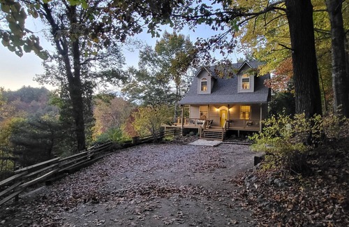 Cullowhee Cottage | Cozy Mountain Chalet with views, private setting! Near WCU and Castle Ladyhawke