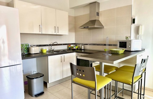Bajamar Apartment | Cozy Seaview Apartment with Gym & Kids Park