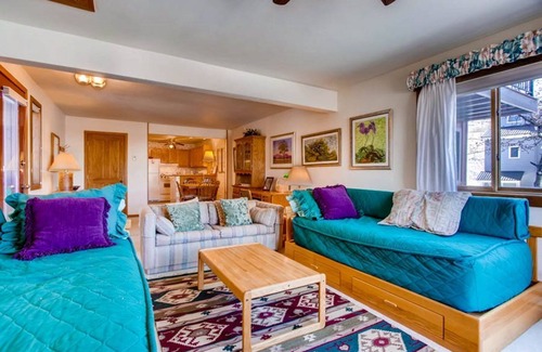 Crested Butte Apartment | Cozy Slopeside Condo | Private Balcony & Fireplace