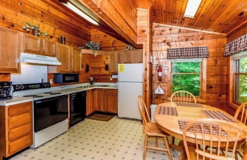 Townsend Apartment | Cozy studio cabin with a nice jetted tub and a wood burning fireplace