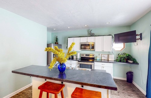 South Bend Apartment | Cozy studio near Notre Dame with jetted tub & central AC - dog-friendly