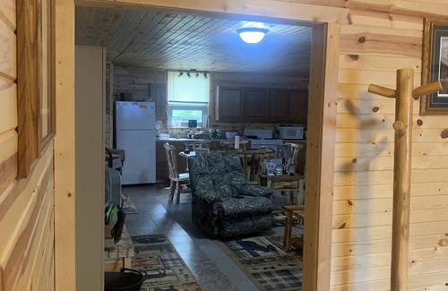 New Lisbon Cabin | Cozy two bedroom cabin with indoor fireplace