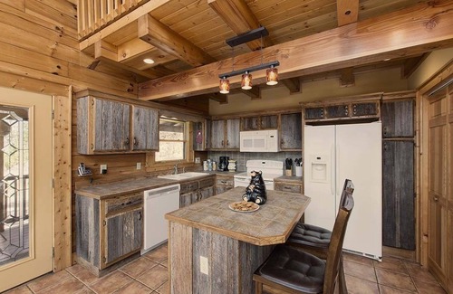 Waynesville Cabin | Creek'nWoods IV -Views-Decks-waterfall-sleeps 14