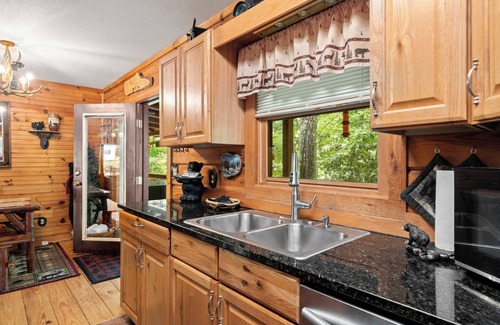 Robbinsville Cabin | Creekfront Cabin w/Hot Tub! Motorcycle Friendly!