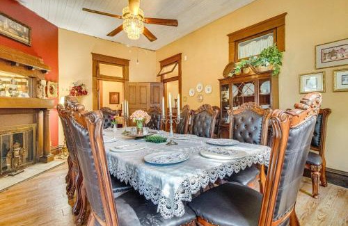 Yellville House | Creekfront Yellville Manor with Parlors and Fire Pit!