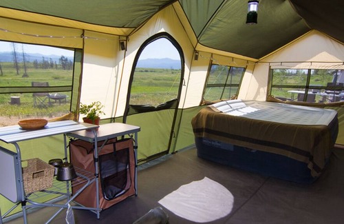 Tamarack Resort RV Rental | Creekside 2 Bedroom Cabin Tent
