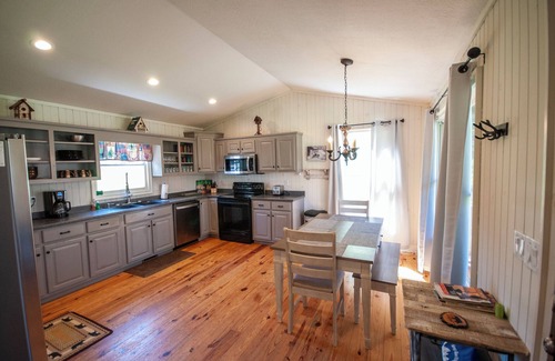 Hiawassee Cabin | Creekside Cascades, Firepit, Streaming Internet, Creekfront & level yard!n
