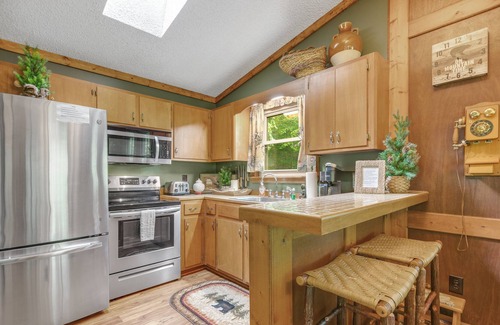 Sylva House | Creekside getaway with full kitchen, furnished deck, & gas grill