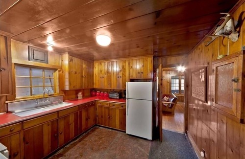 Milford Cabin | Creekside Knotty Pine 1930s Lodge on 575 Acre Forest Preserve