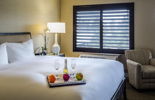 Cupertino Hotel | Cupertino Hotel, Fireplace Parlor King, Free Breakfast, Onsite Pool!