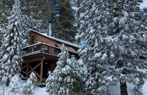 Shaver Lake Condo | Custom Cabin near Shaver Lake with 2 Fireplaces, Deck, Pool, Sauna & Jacuzzi!