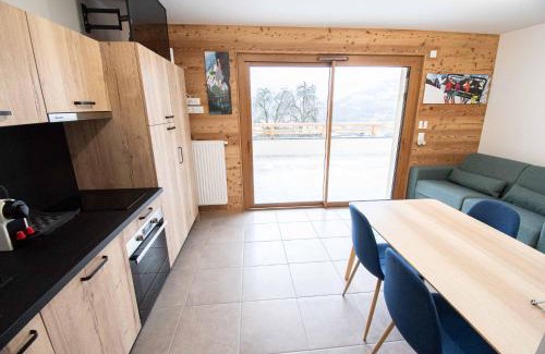 Saint-Jean-dʼAulps Apartment | Dans résidence neuve LE SNOW ROC sur les pistes, grand studio cosy 5 pers avec terrasse panoramique, SAUNA, WIFI