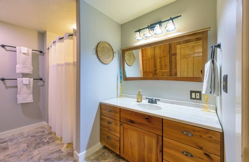 Missoula Bed & Breakfast | Daylight basement with private living room, gym, bedroom, and restroom.