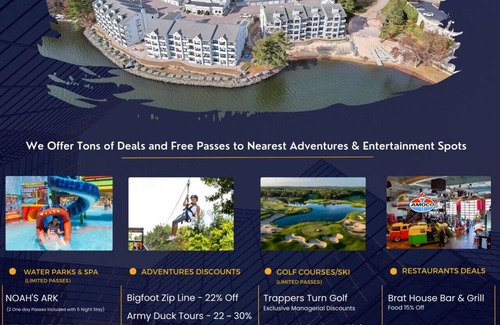 Lake Delton Apartment | Dells Getaway At Tamarack & Mirror Lake Resort with Boat Slip
