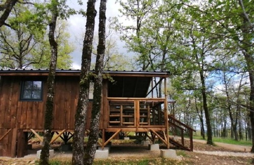 Saint-Cirq-Lapopie Cabin | DELUXE FAMILY CABIN ON PILOTS 1