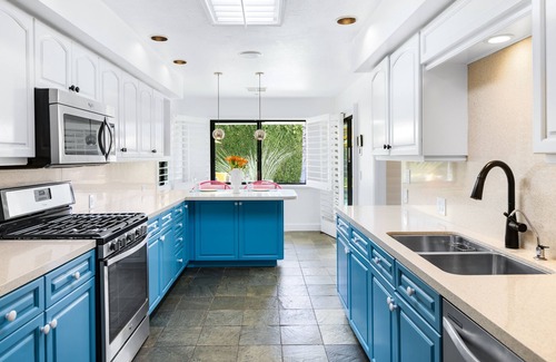 Indian Canyon House | Designer gem with private pool, spa, golf course & mountain views