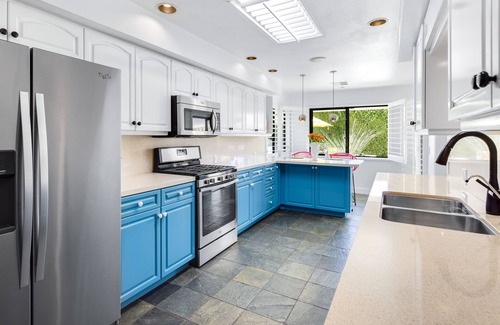 Indian Canyon House | Designer gem with private pool, spa, golf course & mountain views