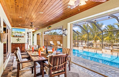 Fort Myers Villa | Direct Access Waterfront Villa with Heated Pool & Spa Edgewater Escape Roelens Vacations