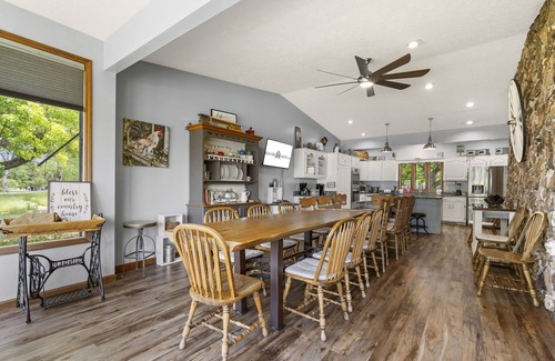Big Cedars Cabin | Direct Waterfront & Sunset views! Best View of Table Rock Lake-steps to the shore! Swim Dock!