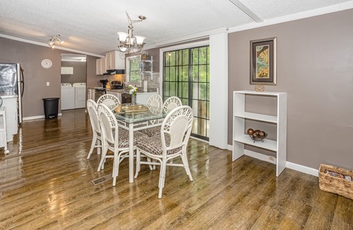 Shallotte House | Dog-friendly home in a prime location with a yard, patio, washer/dryer, and AC