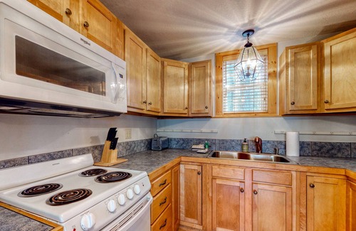 Fryeburg Apartment | Dog-friendly home with fireplace, washer/dryer, patio, cable, & WiFi