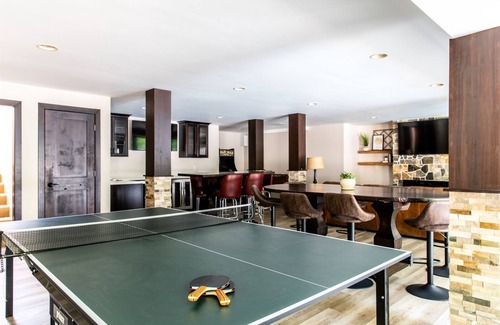 Grand Beach House | Dog-friendly house with private heated outdoor pool, hot tub & Ping-Pong