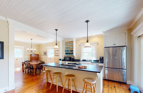 Tenants Harbor House | Dog-friendly house with fireplace, spacious deck, & bikes - snowbirds welcome