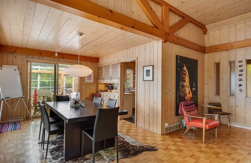 Land O Lakes House | Dog-friendly lakefront home with lake views, sauna, dock, firepit - near skiing