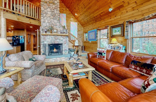 Sunday River Area House | Dog-Friendly Lodge w/ 180-Degree Mountain View, Large Deck, & PetSafe Dog Fence