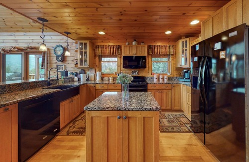 Sunday River Area House | Dog-Friendly Lodge w/ 180-Degree Mountain View, Large Deck, & PetSafe Dog Fence