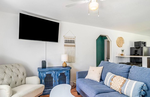 Paw Paw Lake House | Dog-friendly retreat near the lake with charming fixtures, large yard, & firepit
