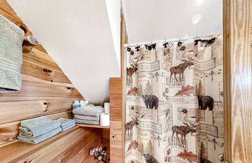 Sunday River Area Apartment | Dog-Friendly Studio w/ Mountain Views, Wood Stove, Fast WiFi, PetSafe Dog Fence