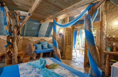 Las Galeras Cabin | Double/family blue-sky cabin #5, at Chalet Tropical bio-hotel
