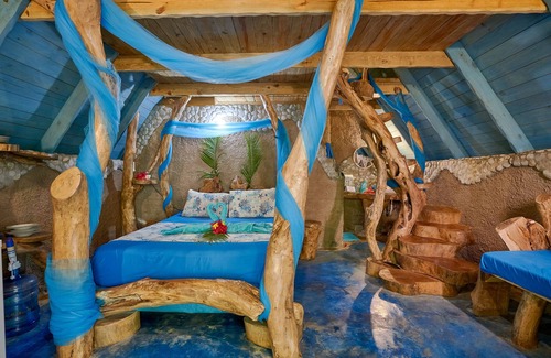 Las Galeras Cabin | Double/family blue-sky cabin #5, at Chalet Tropical bio-hotel