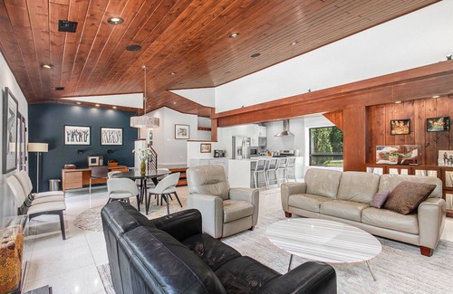 Holland House | Dunes Lodge is a newly-restored mid-century modern home in Laketown, Michigan