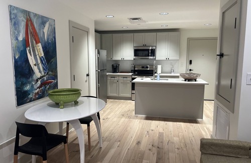 Tupelo Apartment | Easy walk to restaurants, coffee and ice cream shops, retail shopping, and more!