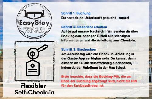 Bad Oeynhausen Apartment | EasyStay#3 Comfort Suite Ferienwohnung in Kliniknähe mit Boxspringbett & Netflix