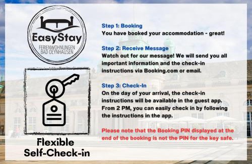 Bad Oeynhausen Apartment | EasyStay#3 Comfort Suite Ferienwohnung in Kliniknähe mit Boxspringbett & Netflix