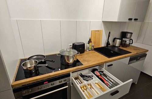 Rheine Apartment | Ecocube Apartment in Rheine, 2 Bedroom, Kitchen, Livingroom, Washing Machine