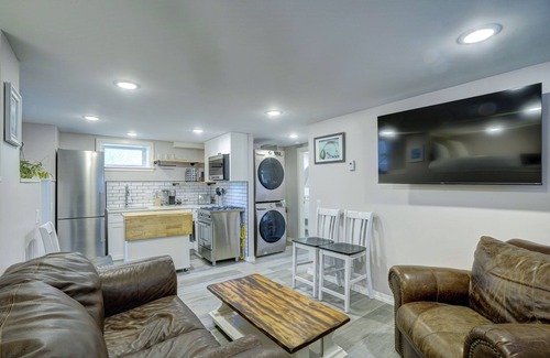 Franklin to the Fort House | EcoHome: with two units inside Brooklinen sheets Thor appliances and fenced yard