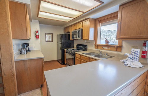 June Lake Condo | Edgewater #10 , Magnificent Panoramic view of June Lake through lg picture window