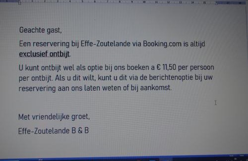 Zoutelande Bed & Breakfast | Effe-Zoutelande B&B