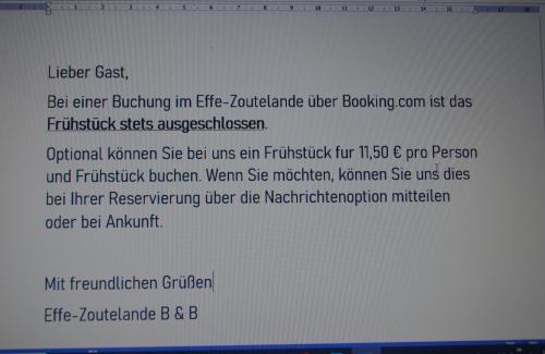 Zoutelande Bed & Breakfast | Effe-Zoutelande B&B