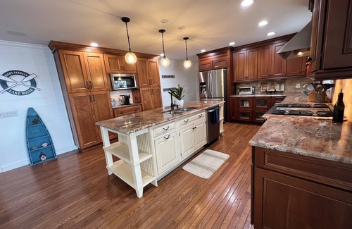 Gainesville House | Eight Sandals - Lakefront home on Lanier w/dock, hot tub, fire pit and game room