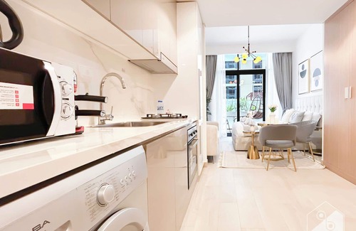 Nad Al Sheba Apartment | Elegant Studio With Balcony on the Riviera Dubai